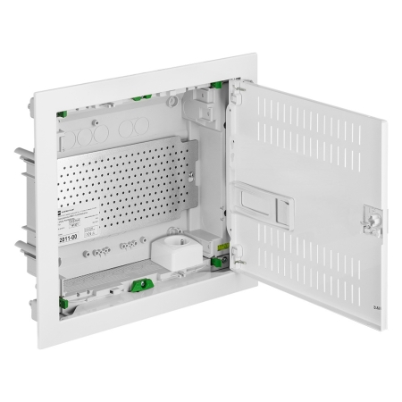 MSF RP ROZDZIELNIA PLASTIKOWA MULTIMEDIALNA PT 14M Z PŁYTĄ IP30 329X358X94 DRZWI METALOWE BIAŁY