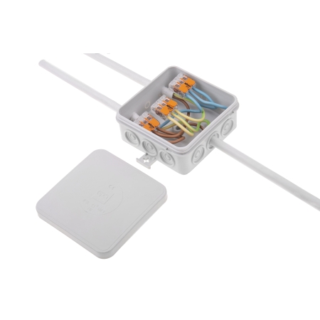 E12 PUSZKA HERMETYCZNA NT 85X85X39 IP55 12 MEMBRAN SZARY