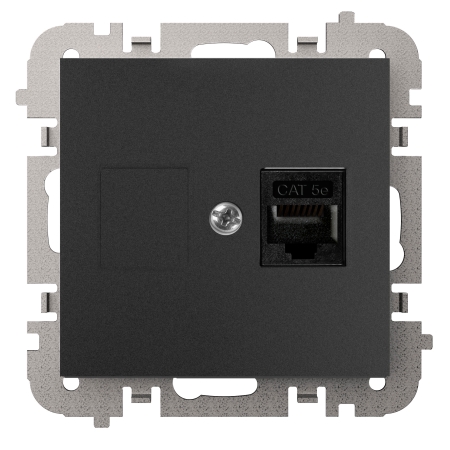 VESTRA MODUŁ CZARNY GNIAZDO KOMPUTEROWE 1X RJ45 ZACISKI ŚRUBOWE