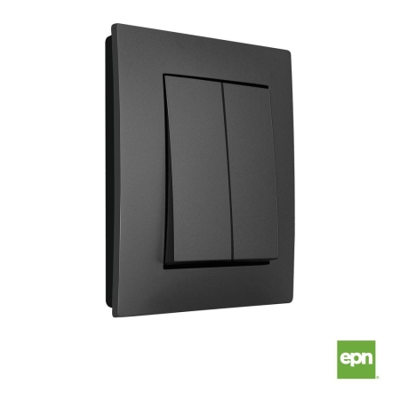 VESTRA MODUŁ CZARNY ŁĄCZNIK UNIWERSALNY ''SCHODY'' 2X IP20 ZACISKI SPRĘŻYNOWE 10AX 250V