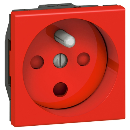 M45 CZERWONY GNIAZDO 2M 1X Z/U PROSTE DATA Z BLOKADĄ NA KLUCZ ZACISKI ŚRUBOWE 16A 250V