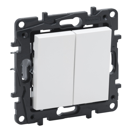 NILOE STEP MODUŁ BIAŁY ŁĄCZNIK SERYJNY ZACISKI SPRĘŻYNOWE 10AX 250V