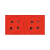 M45 CZERWONY GNIAZDO 4M 2X Z/U SKOŚNE DATA Z BLOKADĄ NA KLUCZ ZACISKI SPRĘŻYNOWE 16A 250V