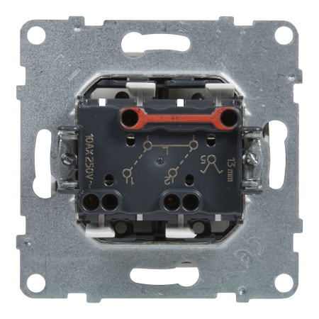 SUNO 2 MODUŁ BIAŁY ŁĄCZNIK SERYJNY ZACISKI SPRĘŻYNOWE 10AX 250V