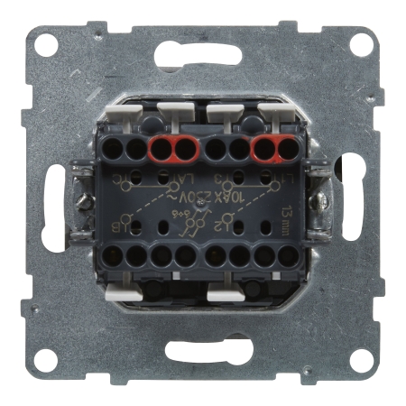 SUNO 2 MODUŁ BIAŁY ŁĄCZNIK UNIWERSALNY 2X ZACISKI SPRĘŻYNOWE 10AX 250V