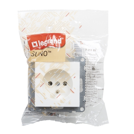 SUNO 2 MODUŁ BIAŁY GNIAZDO 1X Z/U ZACISKI ŚRUBOWE 16A 250V