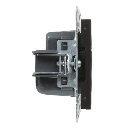 SUNO 2 MODUŁ CZARNY GNIAZDO 1X Z/U ZACISKI ŚRUBOWE 16A 250V