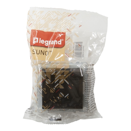 SUNO 2 MODUŁ CZARNY GNIAZDO 1X Z/U Z KLAPKĄ IP44 ZACISKI SPRĘŻYNOWE 16A 250V