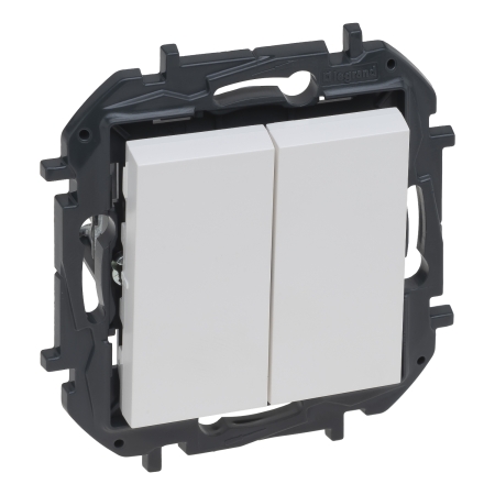 NILOE STEP MODUŁ BIAŁY ŁĄCZNIK SERYJNY ZACISKI SPRĘŻYNOWE 10AX 250V