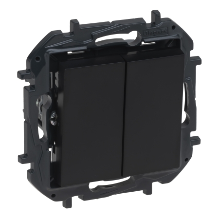 NILOE STEP MODUŁ CZARNY ŁĄCZNIK UNIWERSALNY 2X ZACISKI SPRĘŻYNOWE 10AX 250V