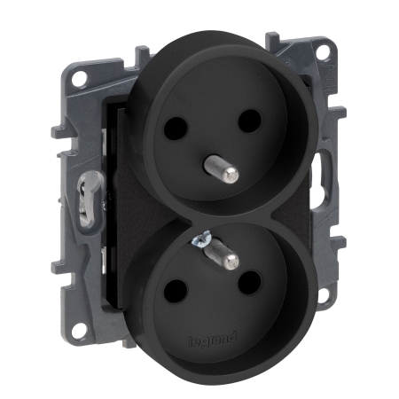 NILOE STEP MODUŁ CZARNY GNIAZDO 2X Z/U Z PRZESŁONAMI ZACISKI ŚRUBOWE 16A 250V NILOE STEP MODUŁ CZARNY GNIAZDO 2X Z/U Z PRZESŁONAMI ZACISKI ŚRUBOWE 16A 250V