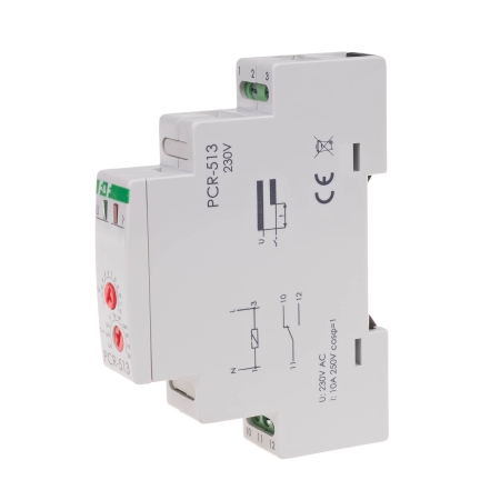 PCR-513 PRZEKAŹNIK CZASOWY REWERSYJNY 10A 1P 1M 230V AC