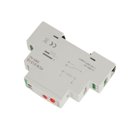 PCR-513-16 PRZEKAŹNIK CZASOWY REWERSYJNY 16A 1M 230V AC 16A