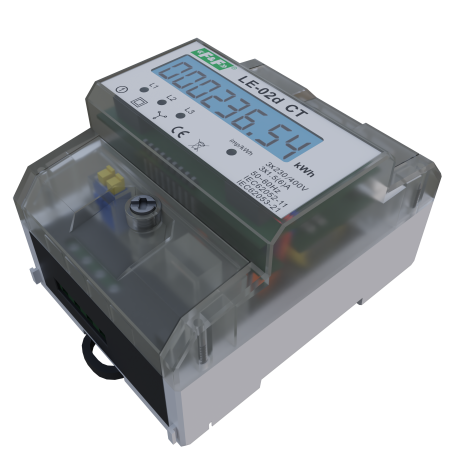 LE-02D CT LICZNIK ENERGII CYFROWY 3F 4.5M DO PRZEKŁADNIKA WYŚWIETLACZ LCD