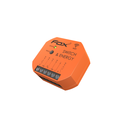 WI-R1S1-P SWITCH ENERGY POJEDYNCZY PRZEKAŹNIK WI-FI 230V Z FUNKCJĄ MONITOROWANIA PARAMETRÓW SIECI.