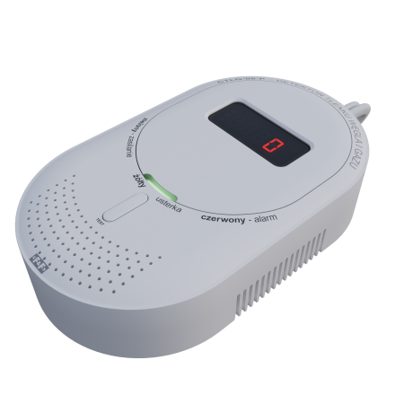CTLG-08-P CZUJNIK/ DETEKTOR TLENKU WĘGLA/ CZADU/ CO I GAZU ZIEMNEGO 230V Z PRZEKAŹNIKIEM