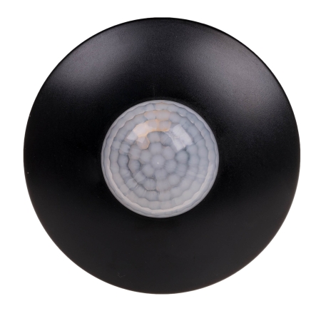 DR-06B CZARNY CZUJNIK RUCHU SUFITOWY 360ST 5M 10-2000LX 1200W/300W/150W IP40 230V AC MONTAŻ NT