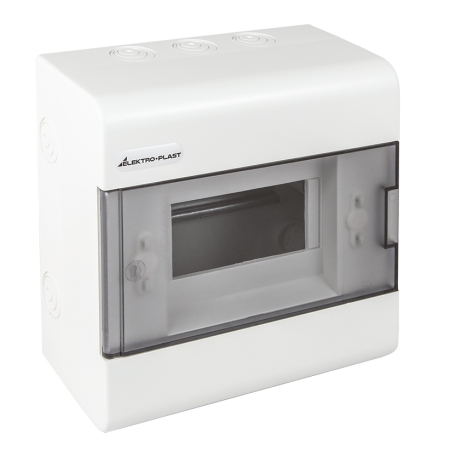 SRN- 6 ROZDZIELNIA PLASTIKOWA NT 6M 1X 6M N+PE 198X192X95 IP40 IK07 DRZWI DYMNE BIAŁY