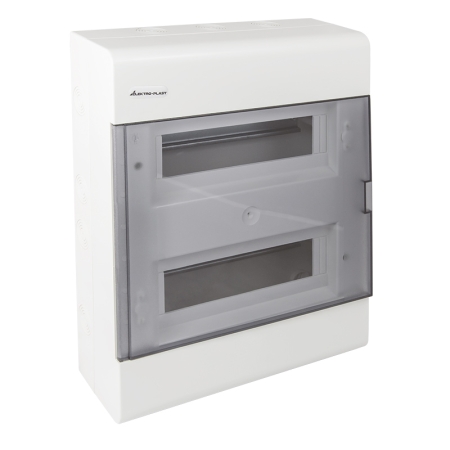 SRN-24 ROZDZIELNIA PLASTIKOWA NT 24M 2X 12M N+PE 397X298X95 IP40 DRZWI DYMNE BIAŁY
