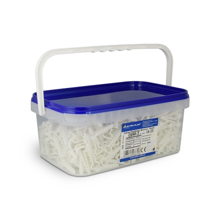 USMP 3/600 UCHWYT KABLOWY WBIJANY PŁASKI BIAŁY (YDYP 3X1.5; 3X 2.5) BOX