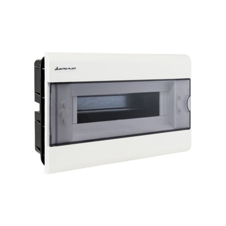 SRP-12 ROZDZIELNIA PLASTIKOWA PT 12M 1X 12M N+PE 190X298X74 IP40 DRZWI DYMNE BIAŁY