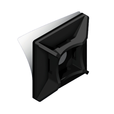 PMS-25-25/100 UV UCHWYT SAMOPRZYLEPNY DO OPASEK 25X25 CZARNY