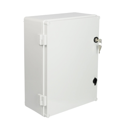 UNI-1 OBUDOWA PLASTIKOWA NT 400X300X160 DRZWI PEŁNE Z PŁYTĄ PERFOROWANĄ IP65 SZARY