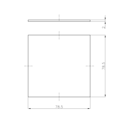 SZYBKA 78,5x78,5 BEZ NADRUKU