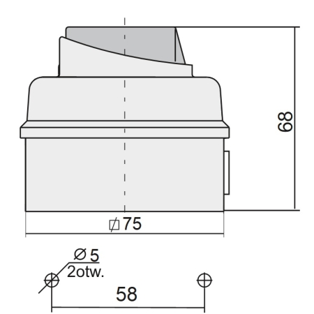 ŁUK E12-53 0-1 ŁĄCZNIK KRZYWKOWY OB 12A IP44