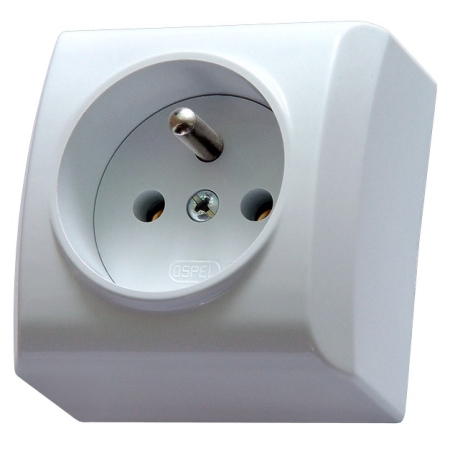 BIS BIAŁY GNIAZDO NT 1X Z/U IP20 ZACISKI ŚRUBOWE 16A 250V