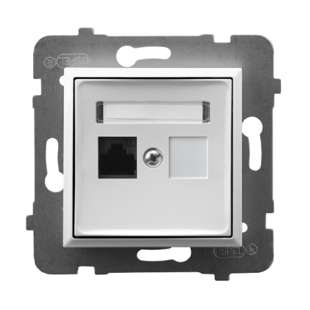 ARIA MODUŁ BIAŁY GNIAZDO KOMPUTEROWE 1X UAE 8 CAT.5E UTP KRONE PROSTE