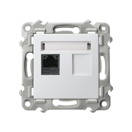 SZAFIR MODUŁ BIAŁY GNIAZDO KOMPUTEROWE 1X, KAT. 5E MMC