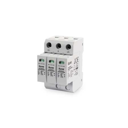 OP-PV20 OGRANICZNIK PRZEPIĘĆ PV T1+T2 B+C 3P 3M 20/40KA 4.75KV 1000V DC PV