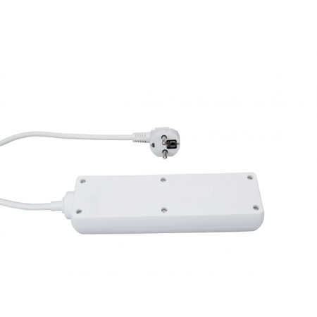 P315-16A-W PRZEDŁUŻACZ LISTWOWY 3X Z/U OKRĄGŁY WTYCZKA KĄTOWA 1.5M (H05VV-F 3X1.5) BIAŁY+ WYŁĄCZNIK