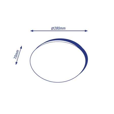 CORSA 12S BIAŁY OPRAWA PLAFON LED OKRĄGŁY 12W NW 4000K 900LM FI280 IP44+ CZUJNIK RUCHU HF