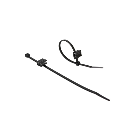 OPASKA KABLOWA 200x4.8 Z UCHWYTEM KRAWĘDZIOWYM CZARNY