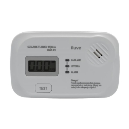 CMA-01 CZUJNIK CZADU TLENKU WĘGLA CO TYP:B 2x AA 85dB LCD IP20