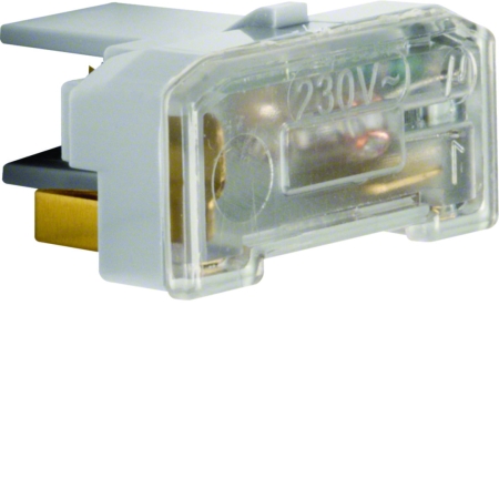 SZARY WKŁADKA JARZENIOWA Z ZACISKIEM NEUTRALNYM 1.0MA 230V