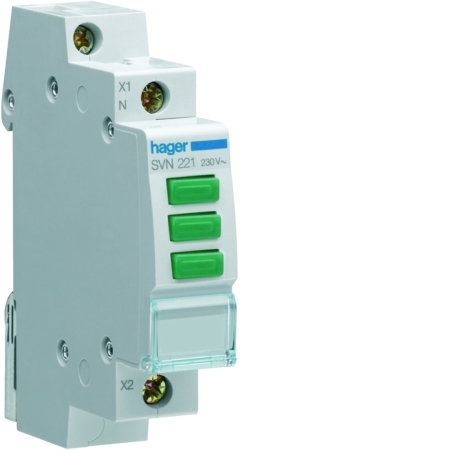 SVN221 LAMPKA SYGNALIZACYJNA MODUŁOWA 3X LED 1M 230V AC ZIELONY