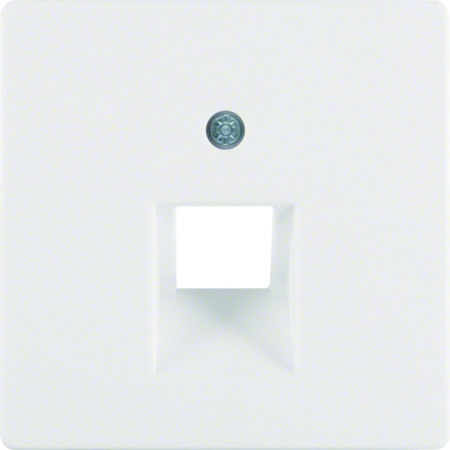 Q.X MODUŁ BIAŁY AKSAMIT PŁYTKA DO GNIAZD 1X UAE SKOŚNA