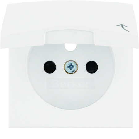 B.KWADRAT MODUŁ BIAŁY PŁYTKA DO GNIAZD 1X Z/U Z KLAPKĄ Z PRZESŁONAMI ONE PLATFORM