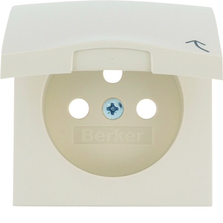 B.KWADRAT MODUŁ KREMOWY PŁYTKA DO GNIAZD 1X Z/U Z KLAPKĄ ONE PLATFORM