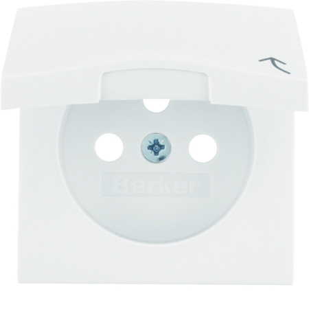 B.KWADRAT MODUŁ BIAŁY PŁYTKA DO GNIAZD 1X Z/U Z KLAPKĄ ONE PLATFORM