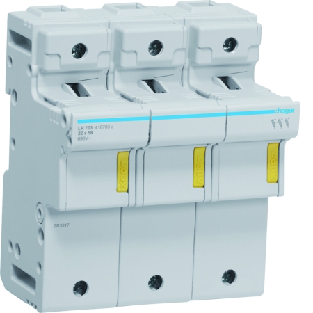 LR703 ROZŁĄCZNIK BEZPIECZNIKOWY 125A 3P 22X58 6M 690V AC