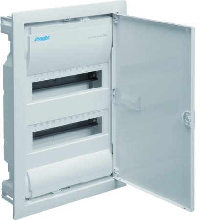 VOLTA VU24NE ROZDZIELNIA PLASTIKOWA PT 24M 2X 12M N+PE IP30 505.5X348X98 DRZWI PEŁNE METAL BIAŁY /