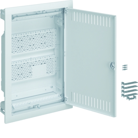 ROZDZIELNIA PLASTIKOWA PT MULTIMEDIALNA 2X PŁYTA MON IP30 505.5X348X94 DRZWI WENTYLOWANE BIAŁY VOLTA
