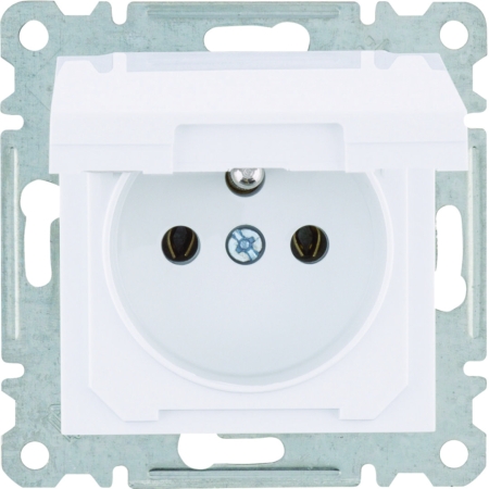 LUMINA SOUL/ INTENSE/ PASSION MODUŁ BIAŁY GNIAZDO 1X Z/U Z KLAPKĄ ZACISKI ŚRUBOWE 16A 250V