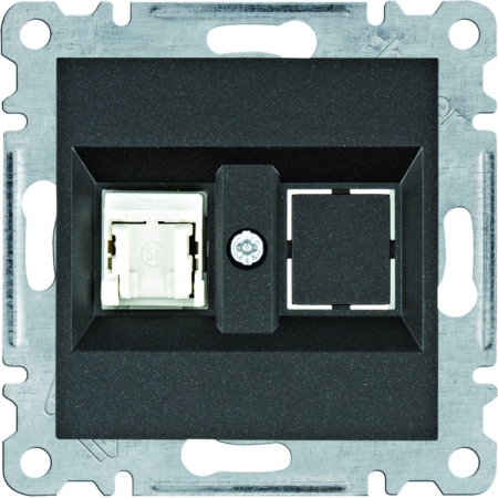 LUMINA SOUL/ INTENSE/ PASSION MODUŁ CZARNY GNIAZDO KOMPUTEROWE 1X UAE 8 KAT. 5E UTP PŁASKIE