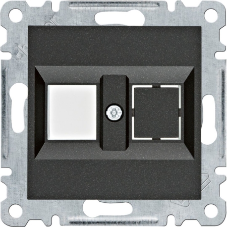 LUMINA SOUL/ INTENSE/ PASSION MODUŁ CZARNY PŁYTKA DO GNIAZD 2X UAE KEYSTONE PŁASKA