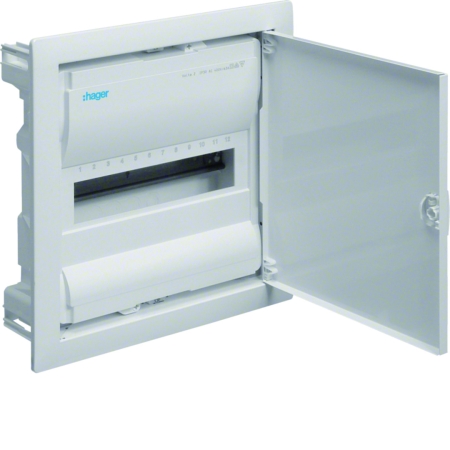 VOLTA VU12NE ROZDZIELNIA PLASTIKOWA PT 12M 1X 12M N+PE IP30 IK07 356X348X98 DRZWI PEŁNE METALOWE BIA